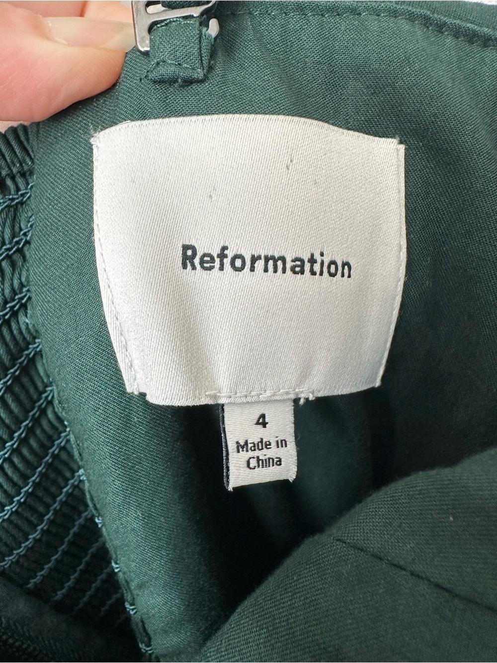 Reformation Kastoria Maxi Dress in Forest Green SZ US 4 - Picture 4 of 10